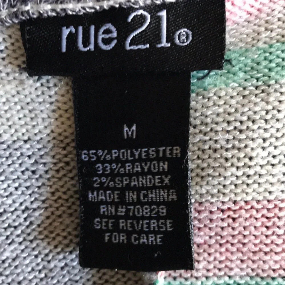 Rue 21 striped hi-low top - Picture 5 of 6